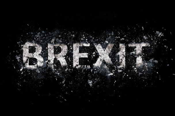 Piedra explosiva Brexit signo de texto
 - Foto, imagen