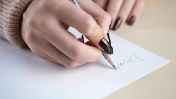 Meisje thuis concept brief schrijven - Video