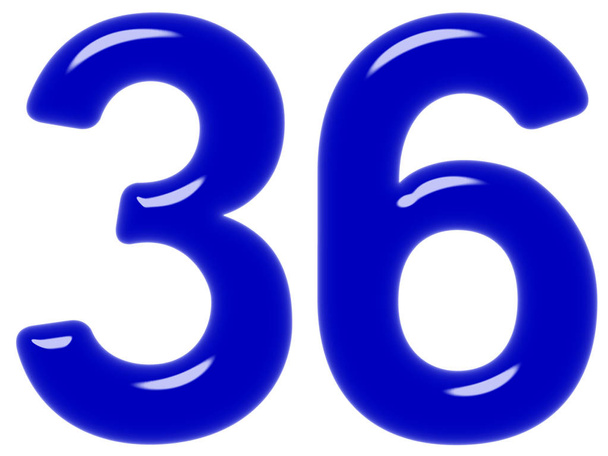 Число 36, тридцять шість, ізольовані на білому тлі, 3d рендеринг
 - Фото, зображення