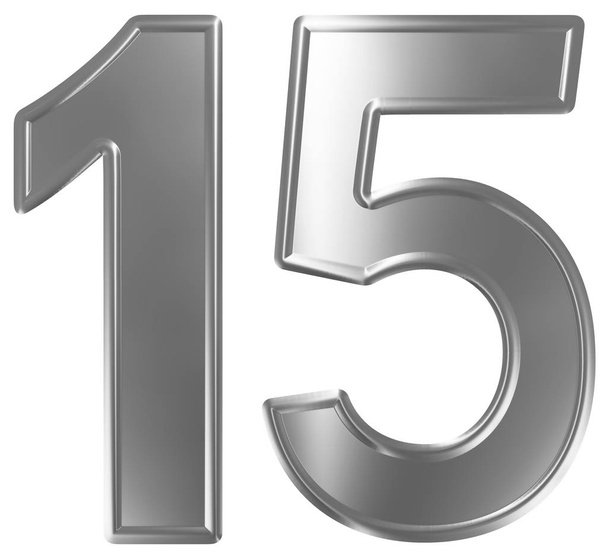 Numerale 15, quindici, isolato su sfondo bianco, rendering 3d
 - Foto, immagini
