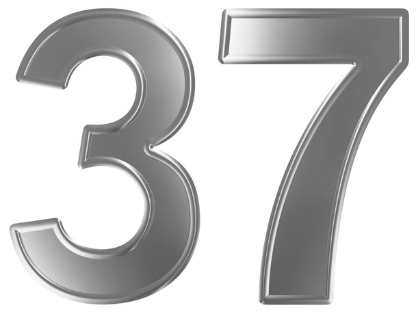 Numeral 37, treinta y siete, aislado sobre fondo blanco, 3d render
 - Foto, imagen