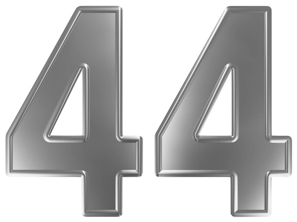 Номер 44, сорок четыре, выделено на белом фоне, 3d рендеринг
 - Фото, изображение