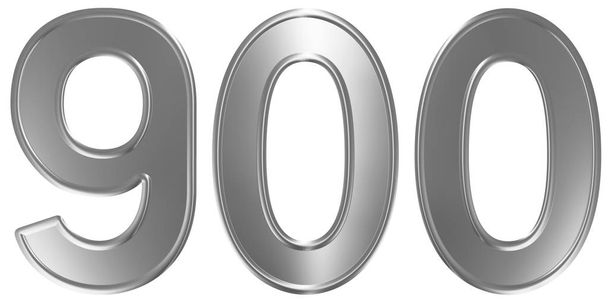 Число 900, дев'ять сотень, ізольовані на білому тлі, 3d рендеринг
 - Фото, зображення