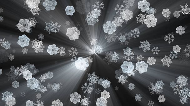 雪フレーク抽象的な背景 - 写真・画像