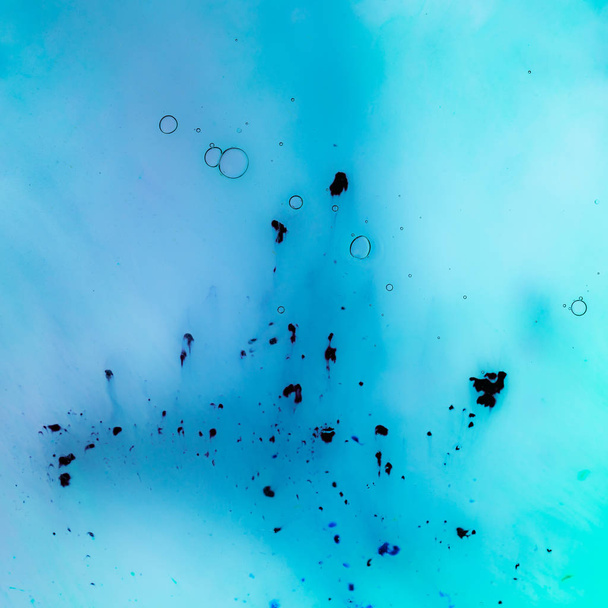 Water and paint textures aerial view, abstract background - Foto, Imagen