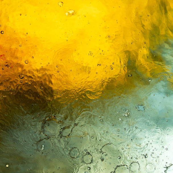 Texturas de agua y pintura vista aérea, fondo abstracto
 - Foto, imagen