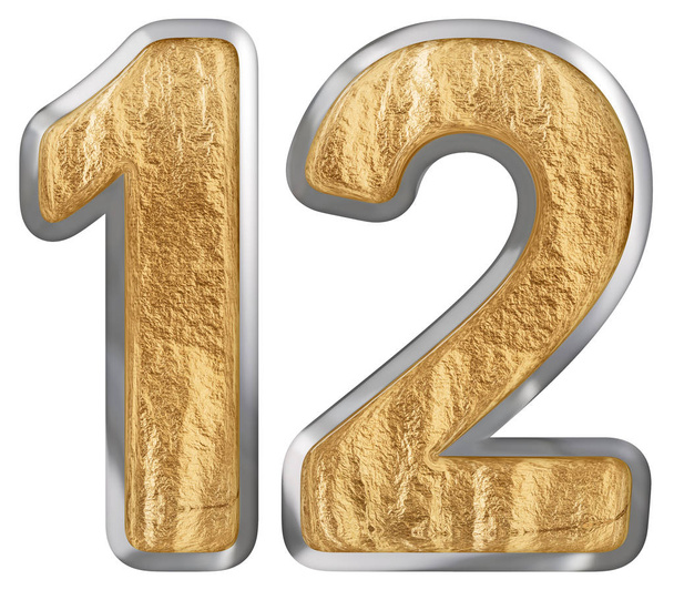 Числа 12, 12, выделены на белом фоне, 3d рендеринг
 - Фото, изображение