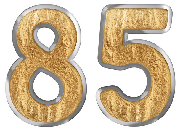 Número 85, ochenta y cinco, aislado sobre fondo blanco, 3d render
 - Foto, Imagen