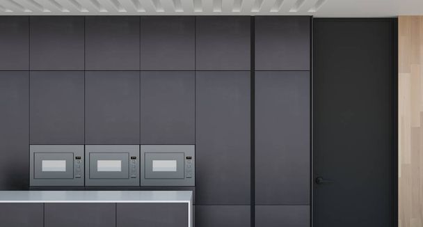 Moderna stanza loft luce vuota con parete bianca e pavimento in legno 3D Render illustrazione modello composizione
 - Foto, immagini