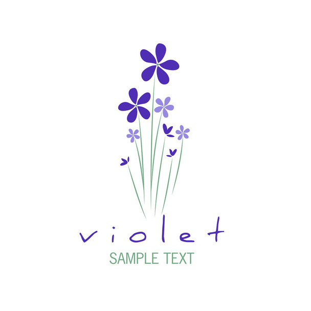 Bouquet di violette selvatiche isolato su sfondo bianco
. - Vettoriali, immagini