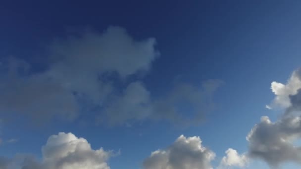 Λευκά σύννεφα σε ένα μπλε ουρανό, timelapse - Πλάνα, βίντεο