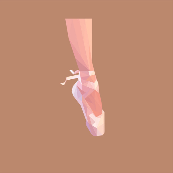 геометрический фут балерины в стойке
 - Вектор,изображение