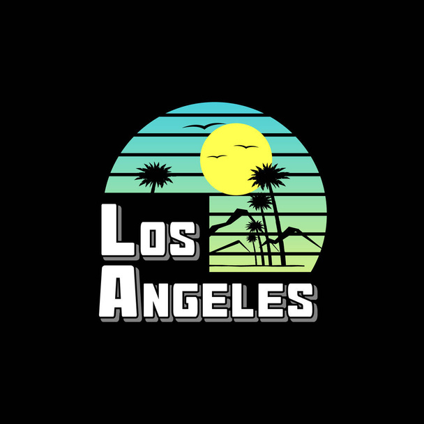 T-shirt design de Los Angeles CA, imprimé vêtements ou affiche. Thème surf et grunge
 - Vecteur, image