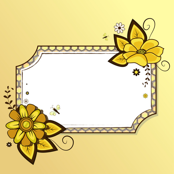 Vector frame with a floral design. EPS 10 - Vector, Imagen
