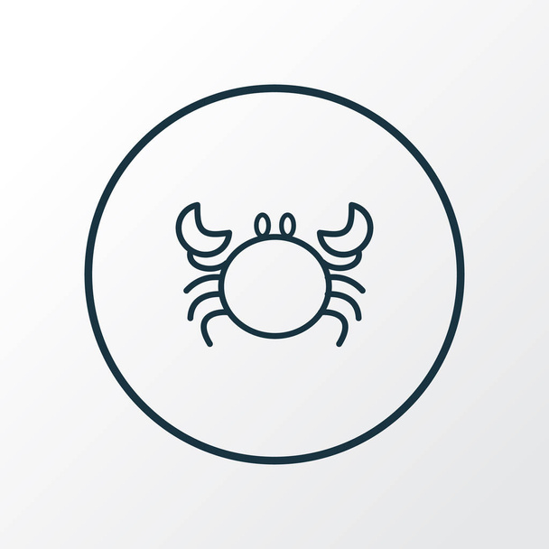 Crab icon line symbol. Premium quality isolated cancer element in trendy style. - Vector, Image