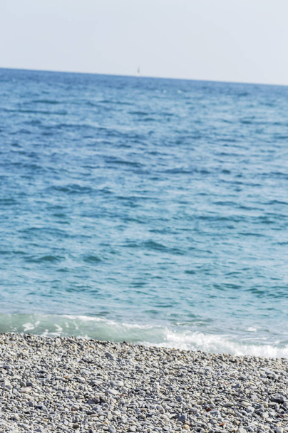 Beach of Nice with its pebbles - Φωτογραφία, εικόνα
