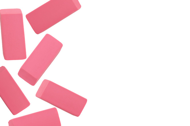 ピンクの消しゴム - 写真・画像
