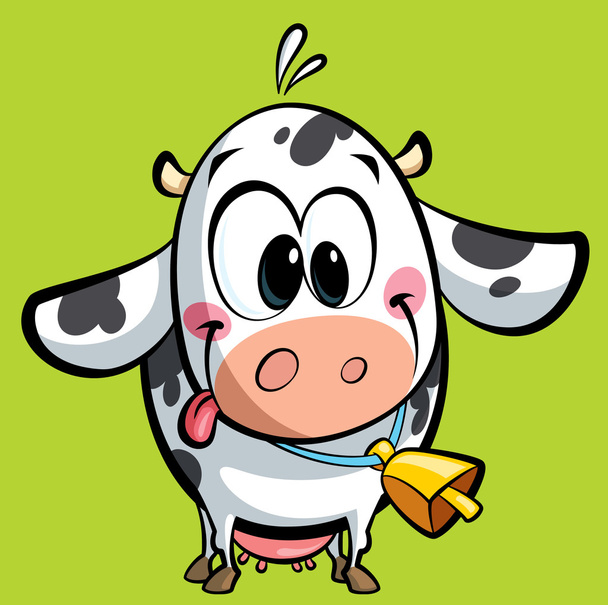 Cartoon cute baby cow - Photo, Image