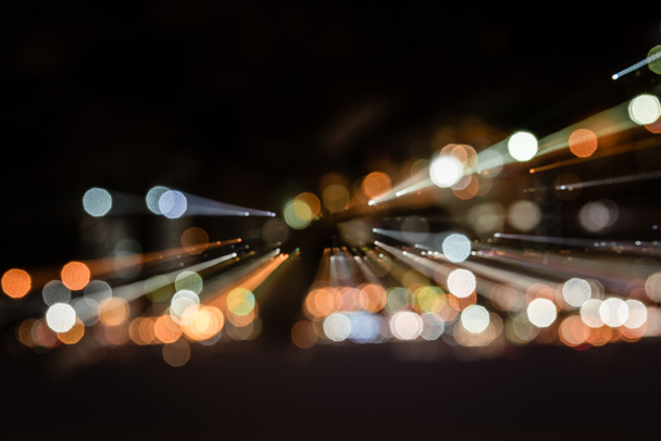 night background with blurred bokeh lights - Photo, Image