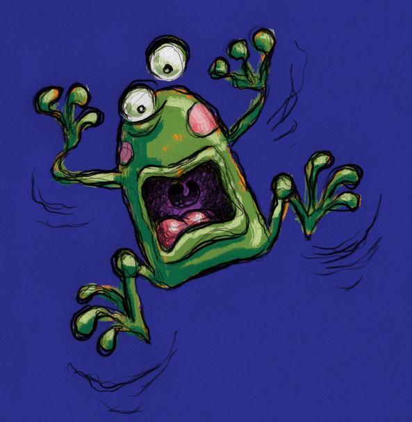Freaked out frog - Photo, Image