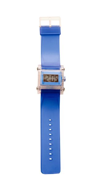 Blue simple translucent silicone watch - Photo, Image
