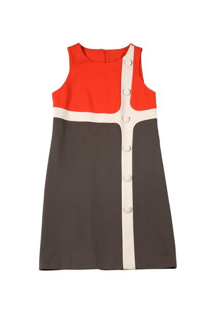 Bicolor vintage sleeveless minidress - Photo, Image