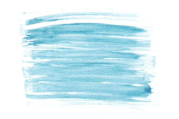 meerblau Aquarell handgezeichnete Linie gestreift isoliert Fleck auf weißem Hintergrund für Tapete, Text-Design. helle Vorlage Papier Textur Streifen Illustration Klebeelement für Karte, Druck, Tag - Foto, Bild