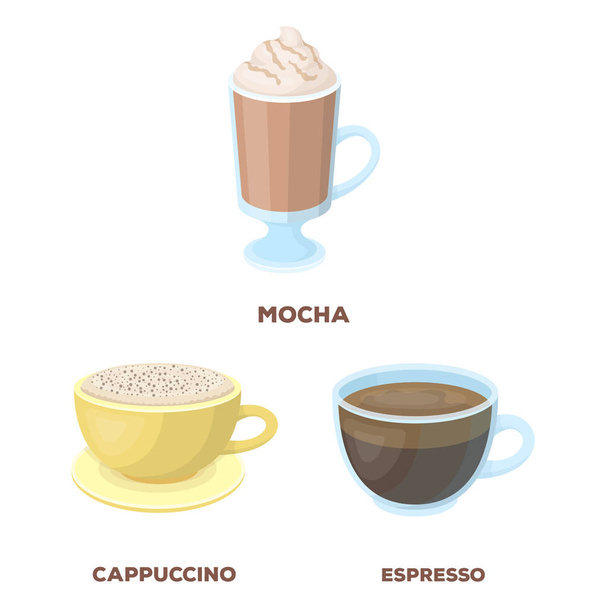 Vector ontwerp van cup en koffie symbool. Collectie van cup en top vector pictogram voor voorraad. - Vector, afbeelding