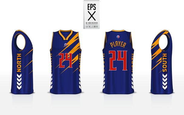 Premium Vector  Red, yellow and blue jersey template designs for sports  uniforms