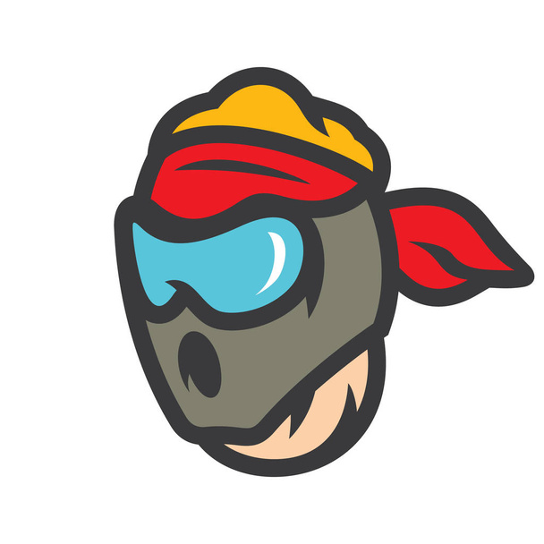 Paintball mask sign - Vector, afbeelding