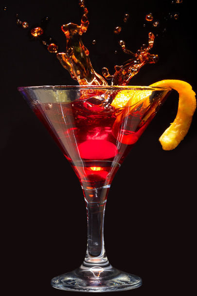 Splashing Cosmopolitan Cocktail - Photo, Image