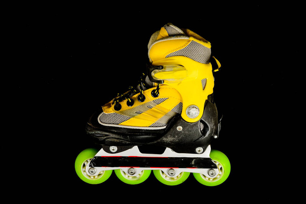 Inline vintage kolorowe plastikowe łyżwy skate boot - Zdjęcie, obraz