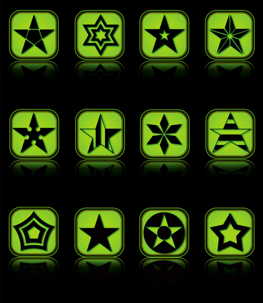 διανυσματικά κουμπιά αστέρια - Διάνυσμα, εικόνα