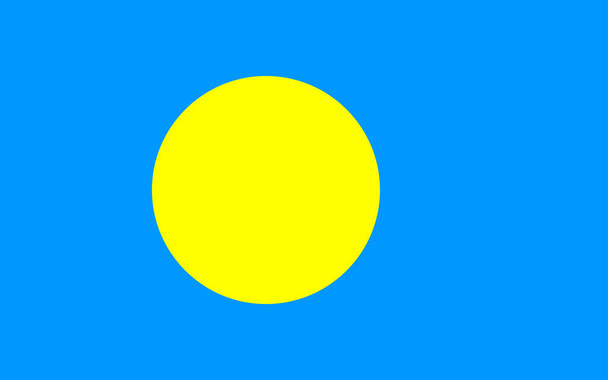 A nemzeti zászló, a Palau island ország - Vektor, kép