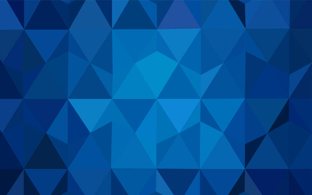 dunkelblaue Vektorgradienten-Dreiecksmuster. polygonale abstrakte Illustration mit Farbverlauf. brandneues Design für Ihr Unternehmen. - Vektor, Bild