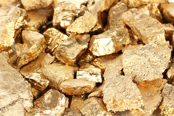 Golden nuggets close-up - Photo, image