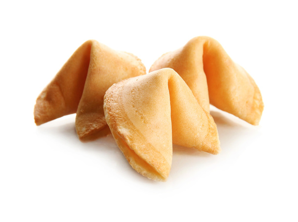 Fortune cookies, isolated on white - Foto, Imagem