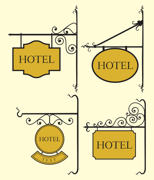 Комплект вывески отеля
 - Вектор,изображение