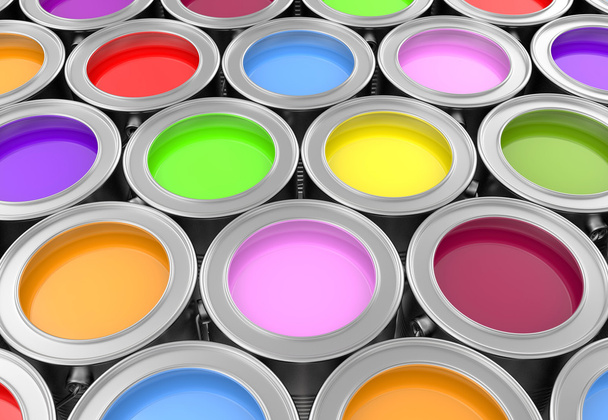 paint cans - Foto, afbeelding
