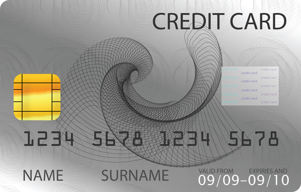 γκρι πιστωτική κάρτα - Διάνυσμα, εικόνα