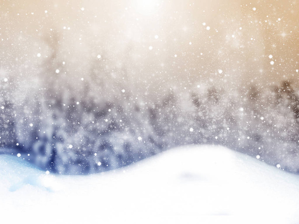 zima Boże Narodzenie tło z gałązki śniegu szyszki mrożone jagody - Zdjęcie, obraz