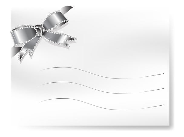 Card with ribbon - Vecteur, image