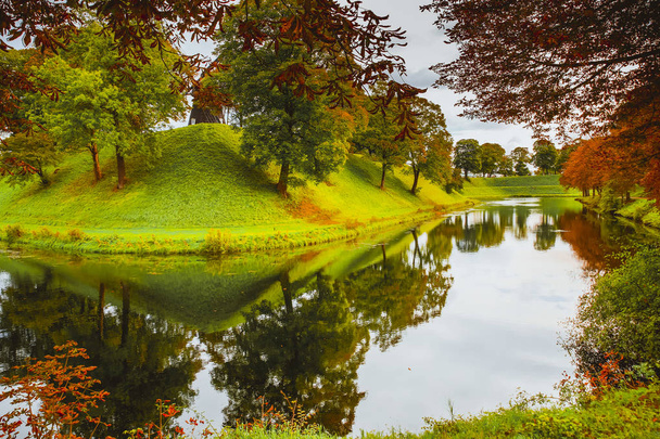 Landscape of the fortified park Kastellet in the center of the City of Copenaghen - Photo, Image
