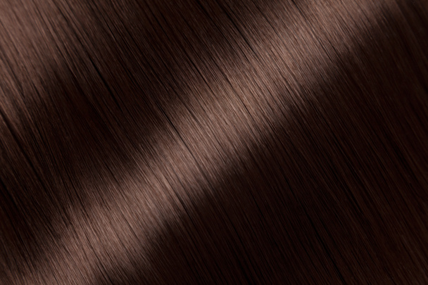 Detailní záběr na luxusní přímo lesklé vlasy - Fotografie, Obrázek