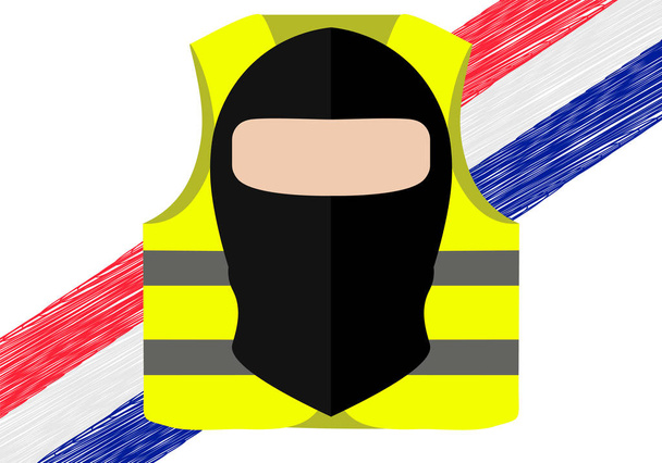 Protests of yellow vests in France. Suitable for news on Gilets Jaunes. of the events taking place in France. - Photo, Image