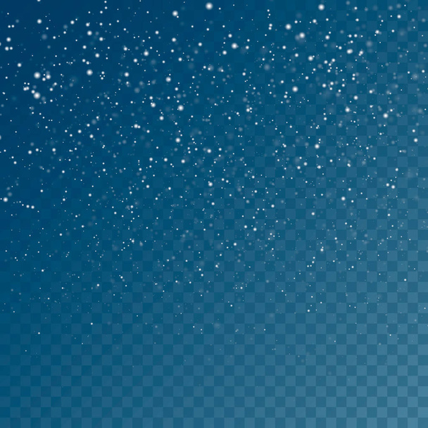 Χιόνι που υπάγονται σε ένα διαφανές φόντο. Αφηρημένη νιφάδα χιονιού φόντο. Πτώσης του χιονιού. Εικονογράφηση διάνυσμα 10 Eps. - Διάνυσμα, εικόνα