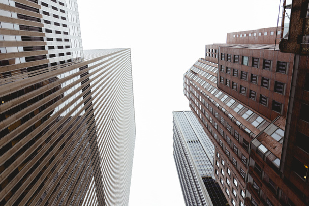 vista dal basso dei grattacieli e cielo limpido nella città di New York, Stati Uniti
 - Foto, immagini