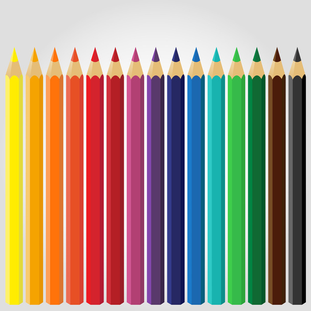 Χρωματιστά μολύβια - Διάνυσμα, εικόνα