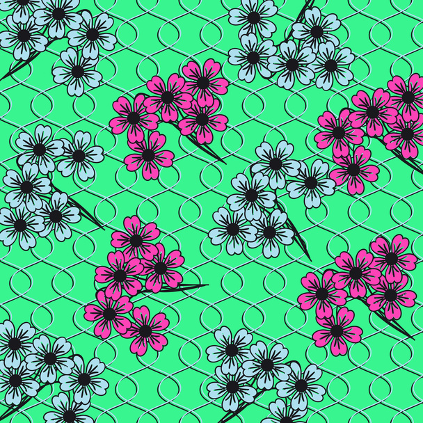 abstraktní vektorová ilustrace s květinami - Vektor, obrázek
