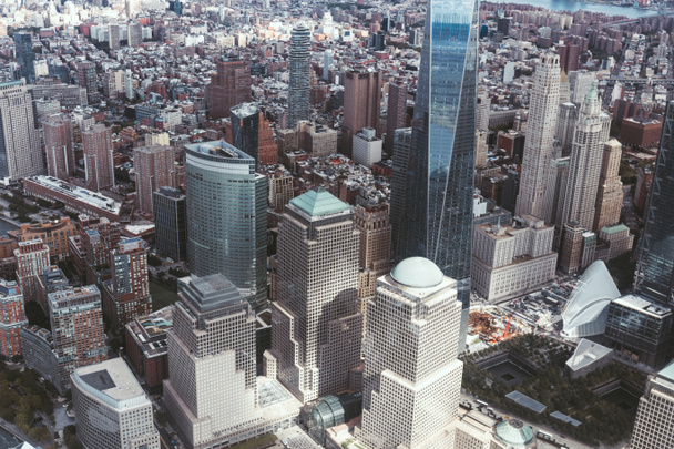 a légi felvétel a new york city felhőkarcoló, Amerikai Egyesült Államok - Fotó, kép